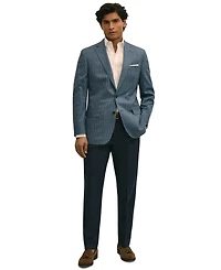 B by Brooks Brothers Men's Plaid Stretch Classic-Fit Suit Jacket