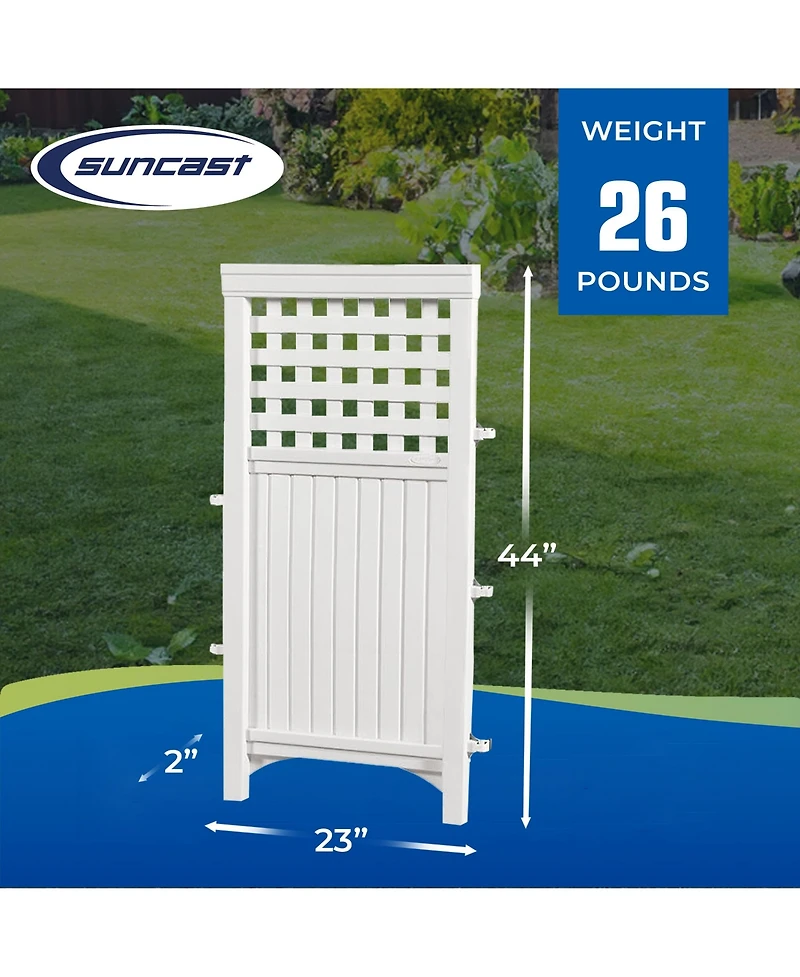 Suncast 4 Panel Screen Enclosure Freestanding Steel Resin Reversible Panel Outdoor Screen Tre