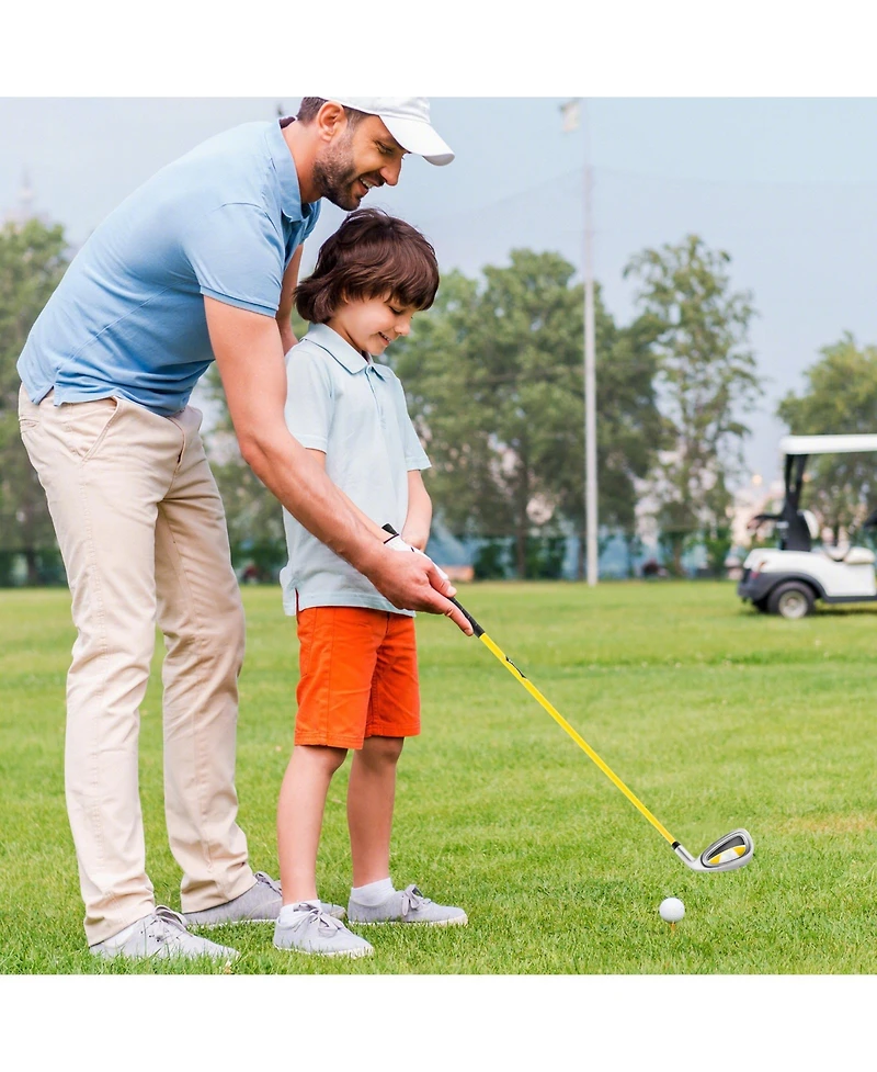 Mecale Kids Golf Club with Fiberglass Shaft & Headcover, for Boys & Girls