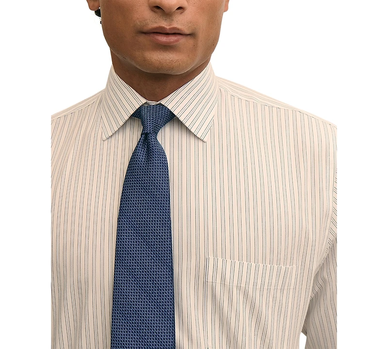 B by Brooks Brothers Men's Striped Spread-Collar Dress Shirt