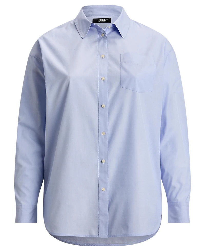 Lauren Ralph Plus Relaxed Fit Button-Up Shirt