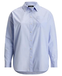 Lauren Ralph Plus Relaxed Fit Button-Up Shirt