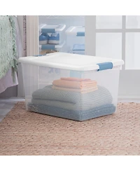 Sterilite 64Qt Latching Box Stackable Storage Container with Lid, 12 Pack