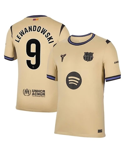 Nike Men's Robert Lewandowski Gold Barcelona 2025/26 Away Stadium Replica Jersey