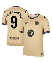 Nike Men's Robert Lewandowski Gold Barcelona 2025/26 Away Stadium Replica Jersey