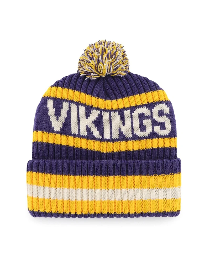 '47 Brand Men's Purple Minnesota Vikings Bering Cuffed Knit Hat with Pom