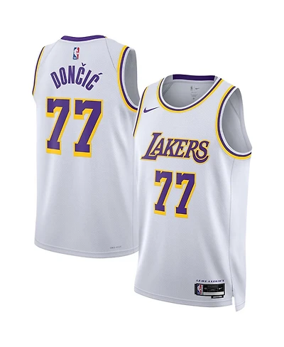 Nike Men's and Women's Luka Doncic White Los Angeles Lakers Swingman Jersey - Association Edition