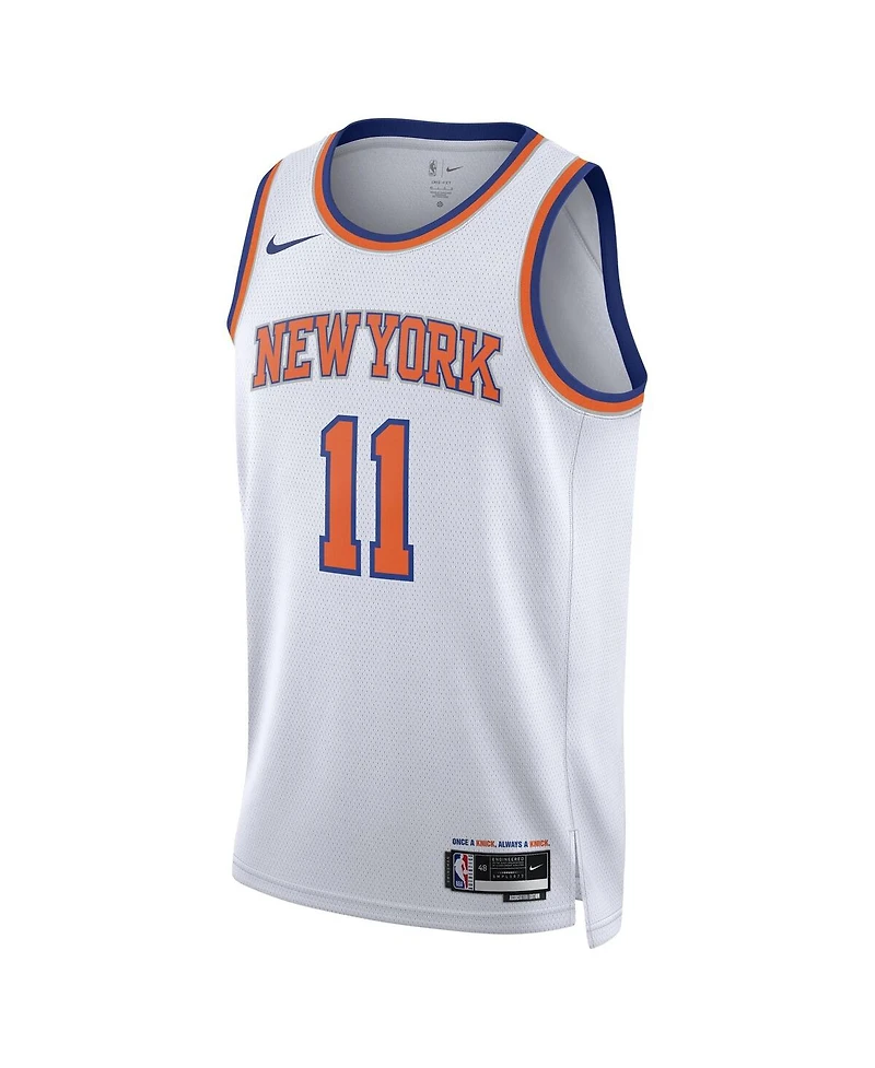 Nike Men's Women's Jalen Brunson White New York Knicks Swingman Jersey