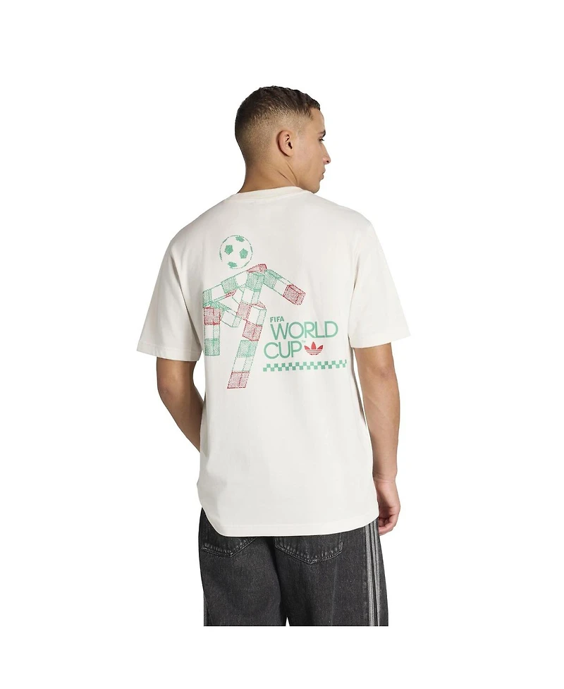 Adidas Men's White 1990 Fifa World Cup Ciao Mascot T-Shirt