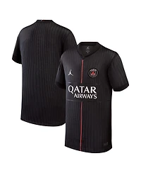 Jordan Big Boys and Girls Black Paris Saint-Germain 2025/26 Fourth Replica Jersey