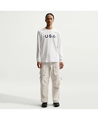 Nike Men's Acg White Dri-fit Primary Logo Long Sleeve T-Shirt