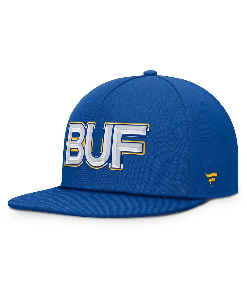 Fanatics Men's Royal Buffalo Sabres Authentic Pro Rink Team Code Snapback Hat