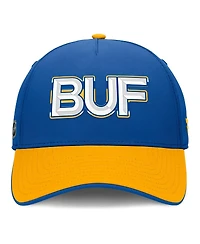 Fanatics Men's Royal/Gold Buffalo Sabres Authentic Pro Rink Team Code Flex Hat