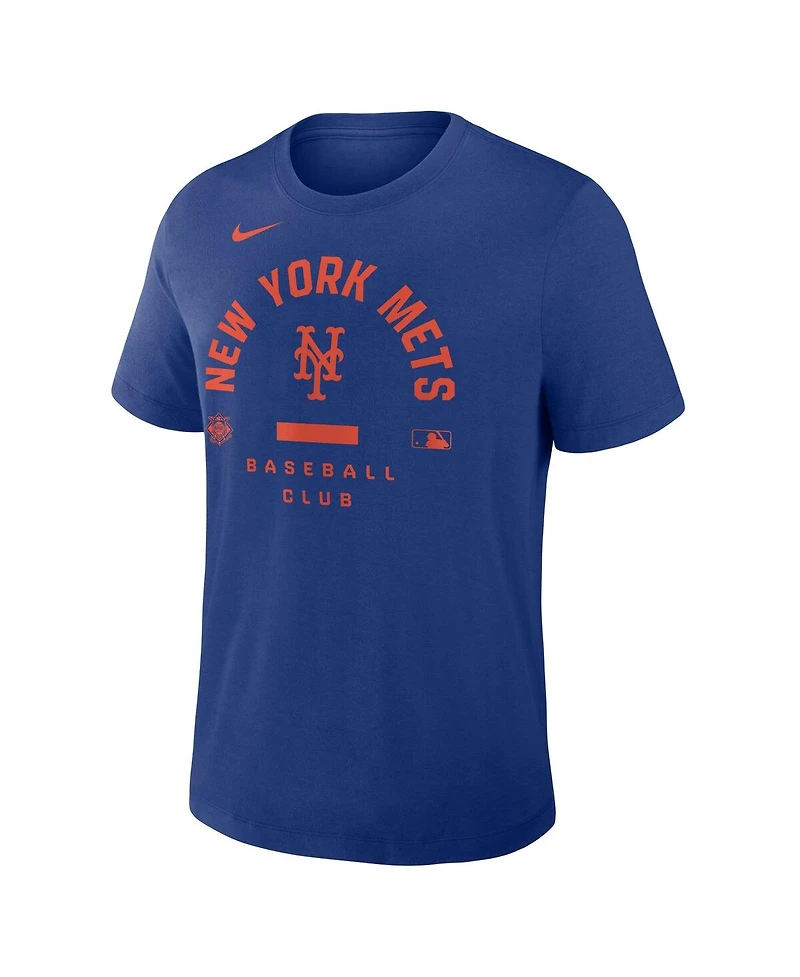 Nike Men's Royal New York Mets Authentic Collection Early Work Tri-Blend Dri-fit T-Shirt