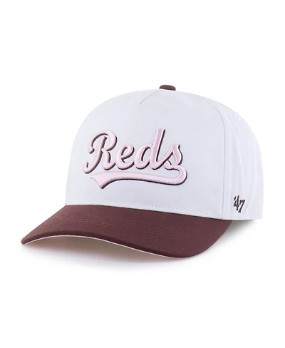'47 Brand Men's Women's Stone/Burgundy Cincinnati Reds Love Letter Adjustable Hitch Hat