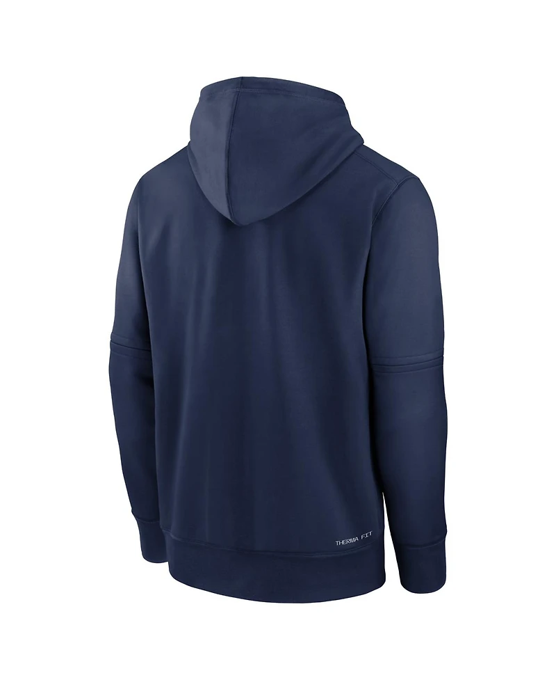 Nike Men's Navy Tampa Bay Rays Authentic Collection Therma-fit Hoodie