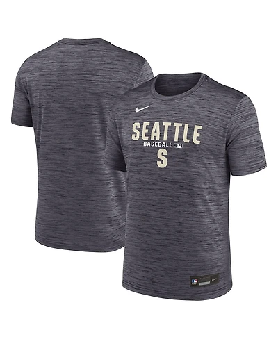 Nike Men's Black Seattle Mariners Authentic Collection Velocity Dri-fit T-Shirt
