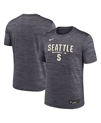 Nike Men's Black Seattle Mariners Authentic Collection Velocity Dri-fit T-Shirt