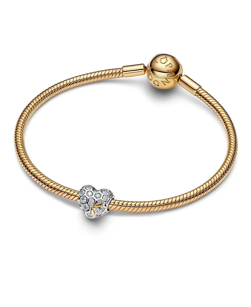Pandora x Bridgerton Honeycomb Bee Heart Charm