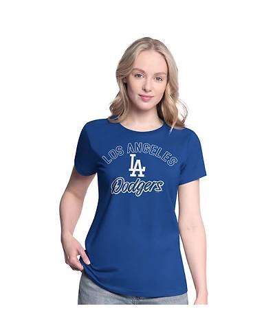 G-iii 4Her by Carl Banks Women's Royal/Heather Gray Los Angeles Dodgers Short-Sleeve and Long-Sleeve T-Shirt Combo Pack