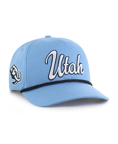47 Brand Men's Light Blue Utah Mammoth Overhand Logo Side Patch Adjustable Hitch Hat