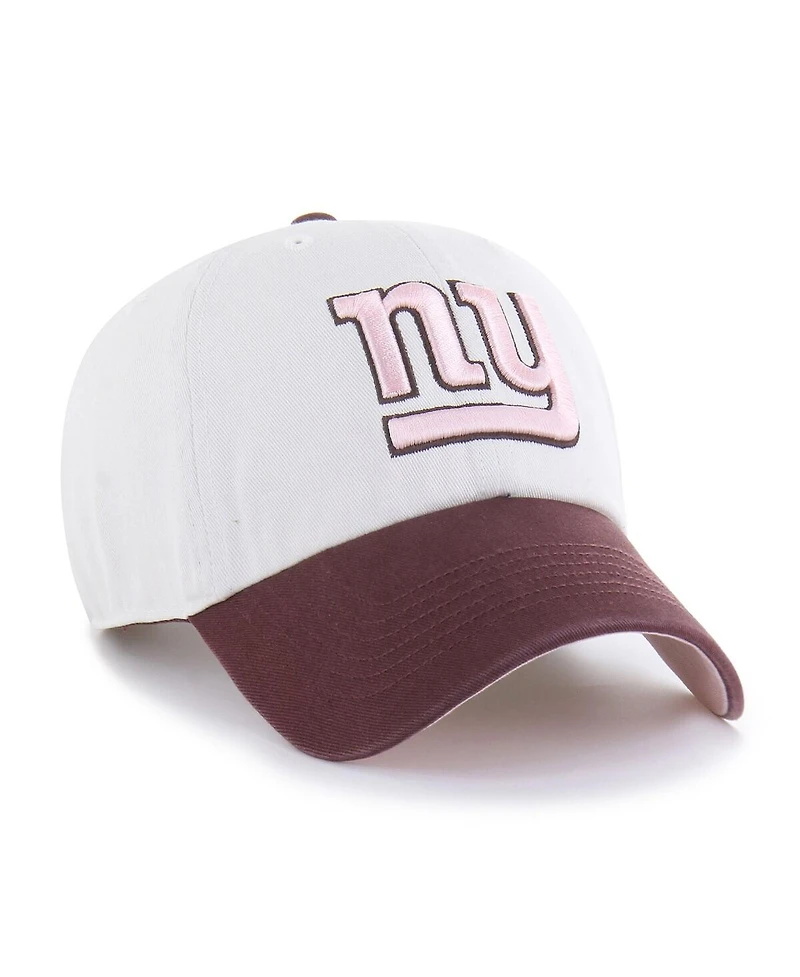 '47 Brand Men's Women's Stone/Burgundy New York Giants Love Letter Clean Up Adjustable Hat