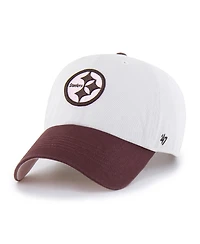 '47 Brand Men's Women's Stone/Burgundy Pittsburgh Steelers Love Letter Clean Up Adjustable Hat
