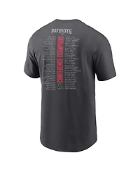 Nike Men's Anthracite New England Patriots 2025 Afc Champions Roster T-Shirt