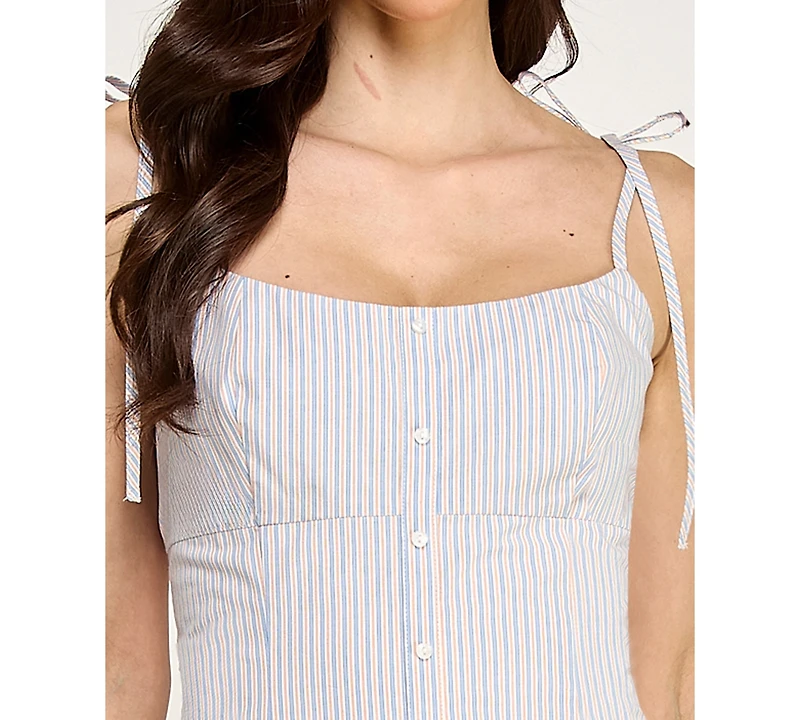 Seni & Cade Women's Stripe Square Neck Mini Dress