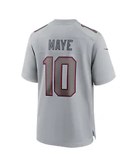 Nike Men's Drake Maye Gray New England Patriots Atmosphere Fashion Game Jersey