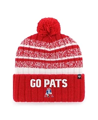 '47 Brand Men's Red New England Patriots Local Cuffed Knit Hat with Pom
