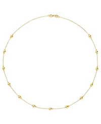 Macy's Multi Bead Station Necklace in 14k Gold