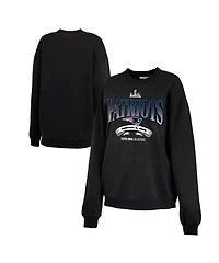 Wear by Erin Andrews Women's Black New England Patriots Super Bowl Lx Fleece Sweatshirt