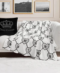 Juicy Couture Embossed Plush Oversized Throw, 60" x 70"