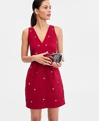 I.n.c. International Concepts Women's Sleeveless Embellished V-Neck Mini Dress, Macy's Exclusive