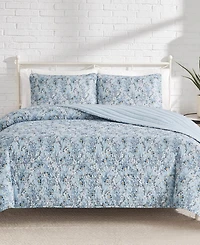 Lucky Brand Soft Floral Reversible Design 3-Pc Quilt Set, Full/Queen