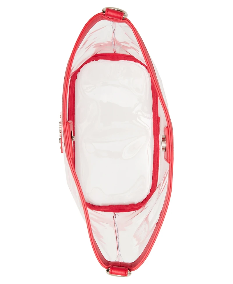 Madden Girl Cleo Clear Vinyl Small Bucket Crossbody Bag