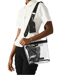 Madden Girl Cleo Clear Vinyl Bucket Crossbody Bag