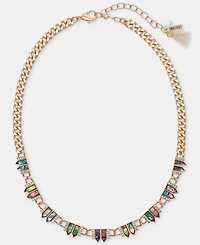 lonna & lilly Gold-Tone Chain Stone Frontal Necklace