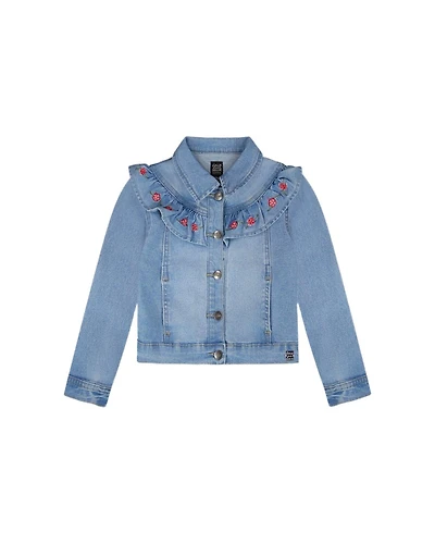 Deux par Deux Girls Denim Jacket with Embroidery