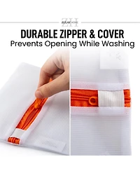 Zulay Kitchen 3 Pack Mesh Laundry Bags for Delicates - Reusable Mesh Laundry Bags for Washing Machine