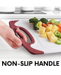3 Piece Set Non Slip Kitchen Cutting Board With Juice Groove