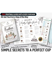 Zulay Kitchen Duracell Powered Milk Frother Og with Stand