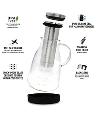 Airtight Cold Brew Coffee Maker with Extra Thick Glass Carafe