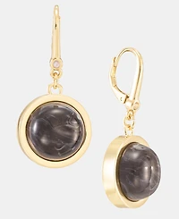 Dkny Dynamic Jet Cabochon Drop Earrings
