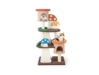 Aostirmotor 4-in-1 Cat Tree with 2 Condos & Platforms for Indoor Cats