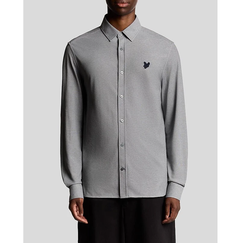 Lyle & Scott Men's Jacquard Stripe Long Sleeve Shirt
