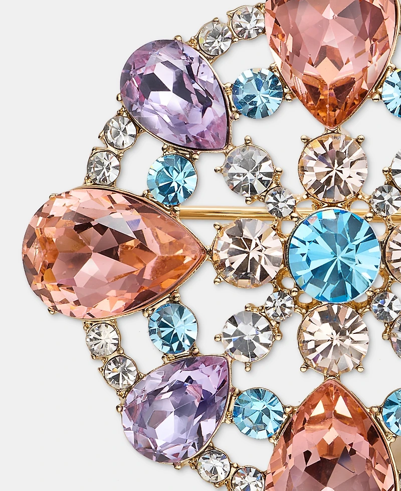 Givenchy Crystal Cluster Flower Pin