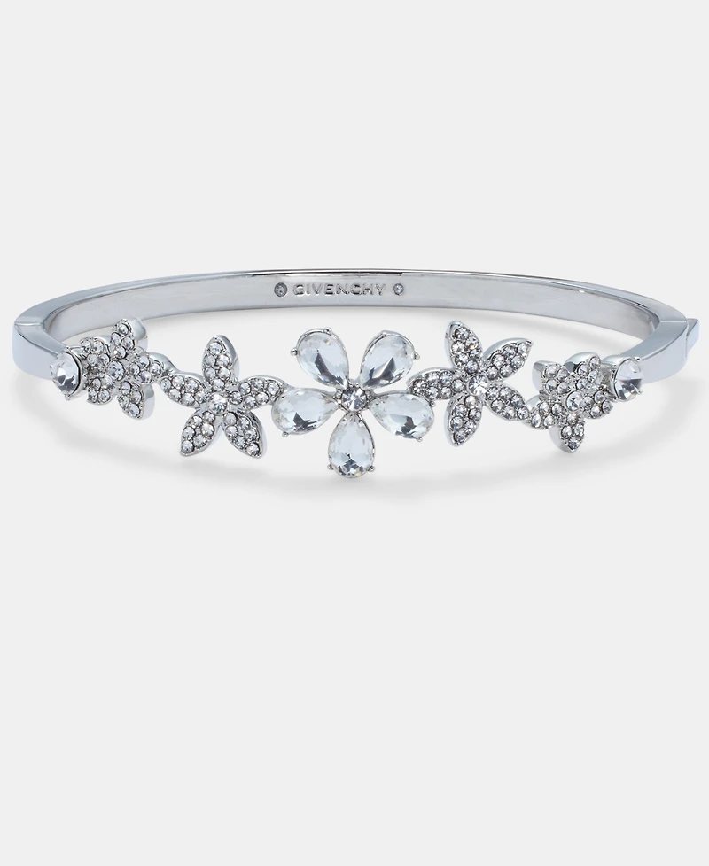 Givenchy Crystal Flower Bangle Bracelet
