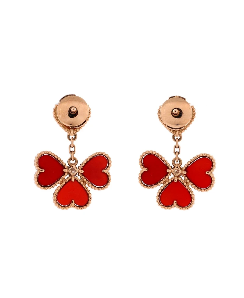 Pre-Owned Van Cleef & Arpels Sweet Alhambra Effeuillage Heart Earrings